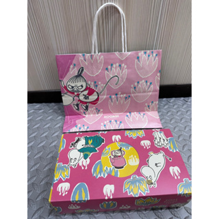 （二手）空紙盒 紙袋 日本 MOOMIN 嚕嚕咪 新上市 嚕嚕米 包裝禮盒 日本餅乾空盒 包裝盒 長方形 禮物盒 紙盒