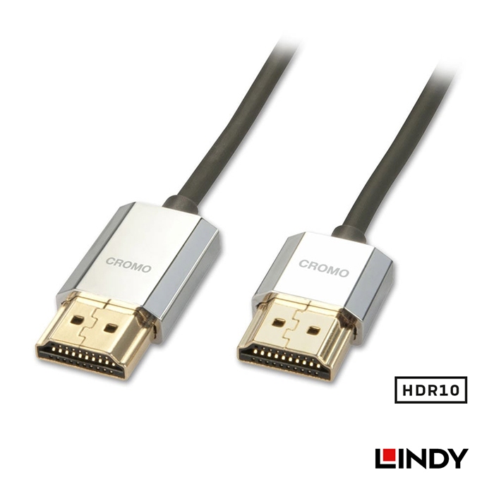 LINDY 林帝 CROMO鉻系列 極細型 A公對A公 HDMI 2.0 連接線【3m】(41675)