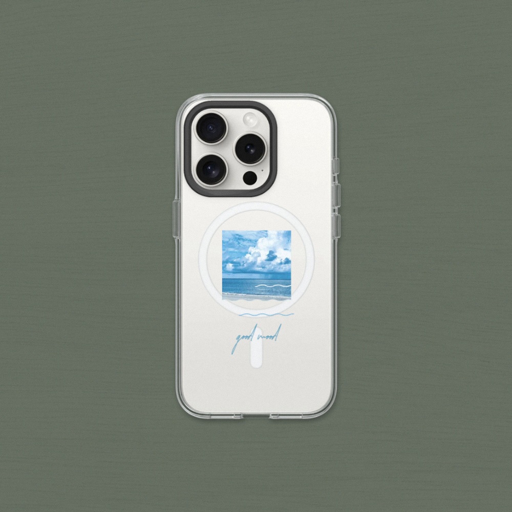 犀牛盾 適用iPhone clear(MagSafe兼容)透明防摔手機殼∣獨家設計/好心情