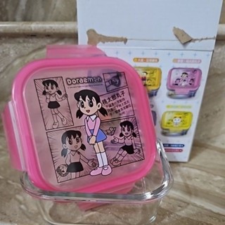 哆啦A夢 靜香一桃太郎丸子 美食道具微波玻璃便當盒