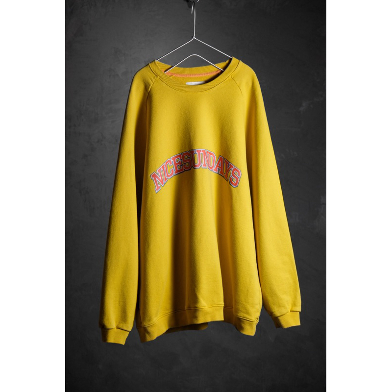 Nicesundays x BEAMS College Logo Sweater Mustard 職籃球員王信凱主理品牌