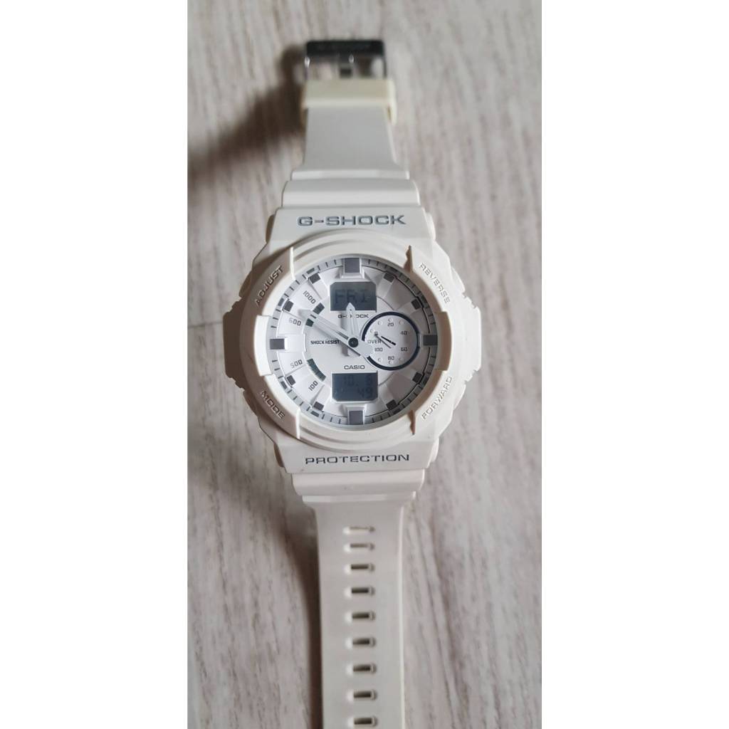 Casio G-SHOCK GA150-7A 防水全白 橡膠錶帶 男錶 手錶 已更換全新電池 附保證書