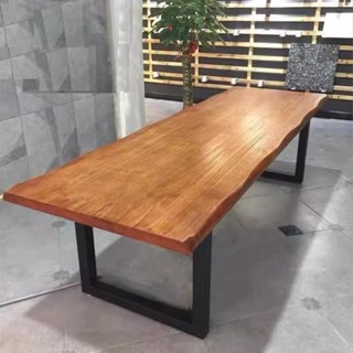 會議桌現代實木桌 loft會議桌 工作臺 電腦桌 洽談桌椅 辦公桌簡約現代大型長條桌子