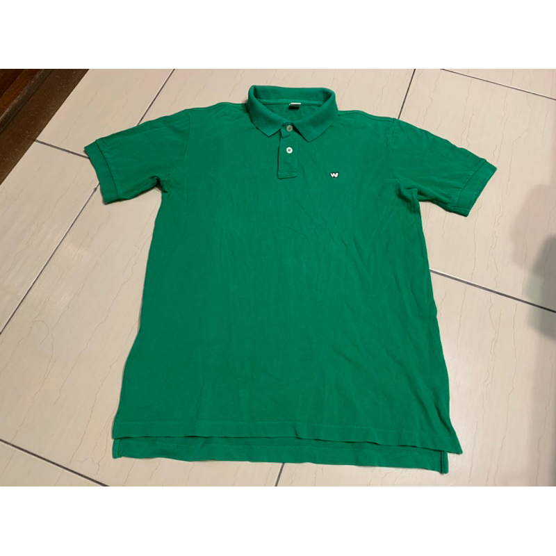 香港製 WALLY WARP 綠色 短袖 polo衫 M號
