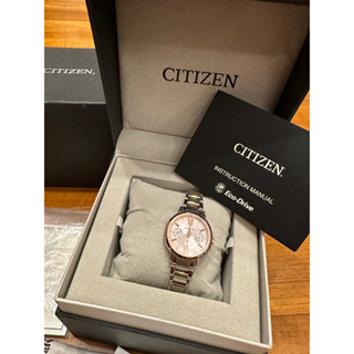 citizen 女錶 FD1014-52X 二手 極新 玫瑰金色 網美 光動能