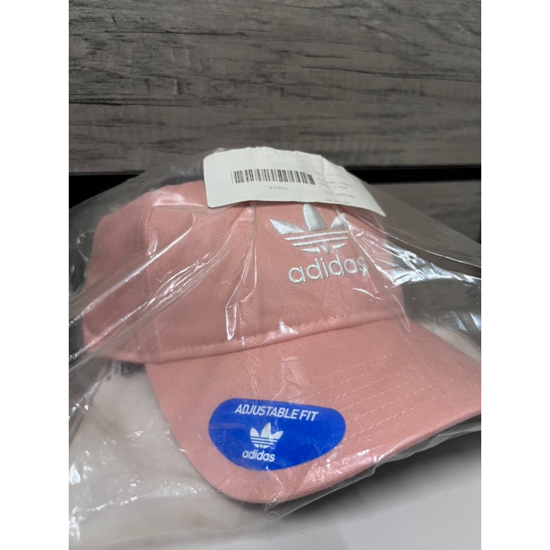 全新免運 / 正品 Adidas 帽子 粉色 粉紅 三葉草 刺繡 棒球帽