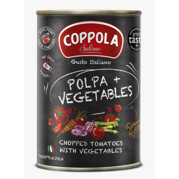 COPPOLA 綜合蔬菜切丁番茄基底醬(無鹽) | 400 g