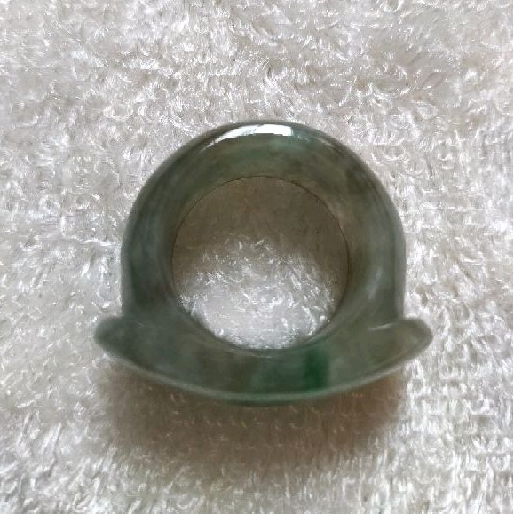 天然緬甸玉A貨翡翠 馬鞍戒指內徑20.7mm