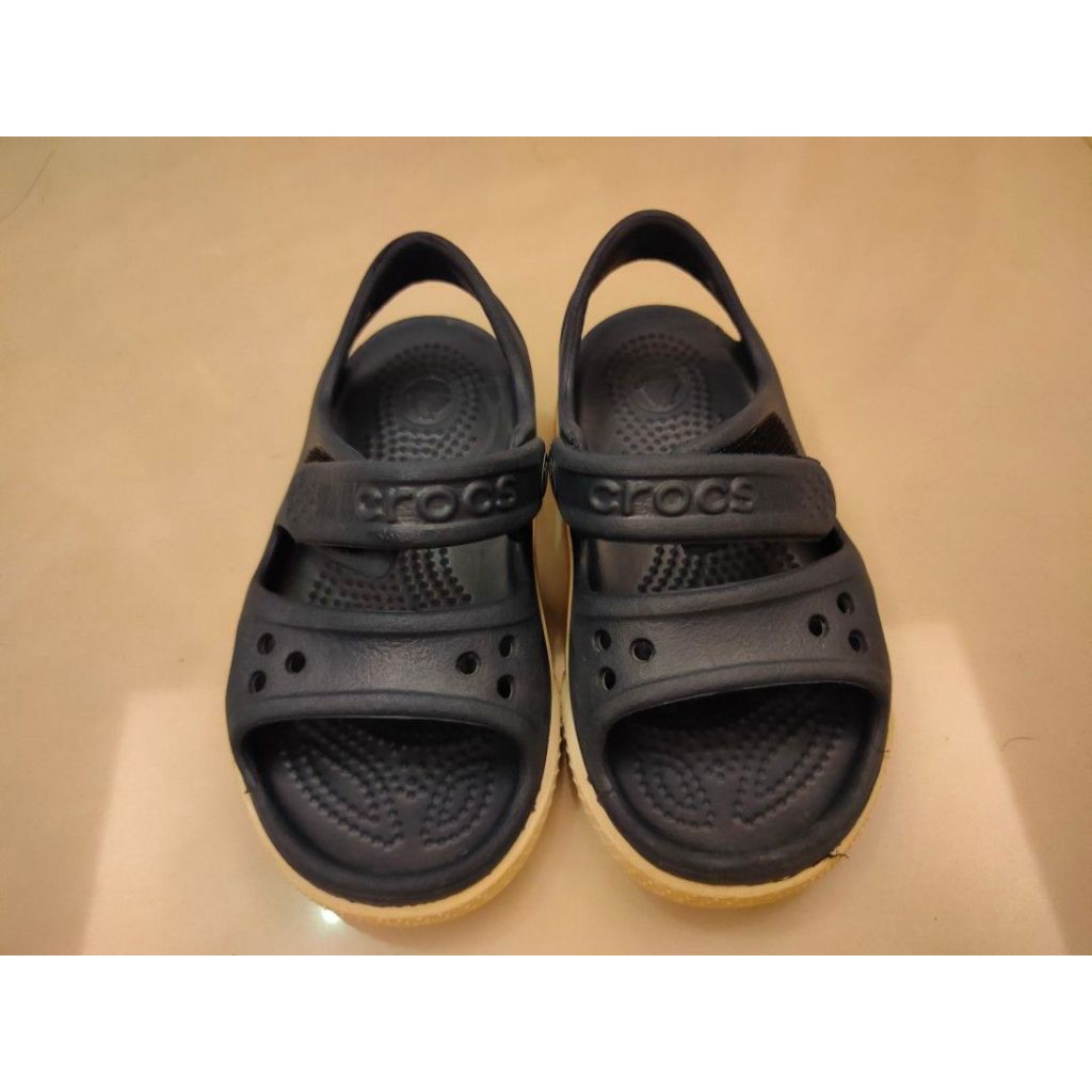 【二手】Crocs兒童涼鞋 C7(14cm)深藍色