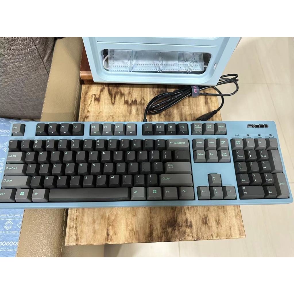 Filco Majestouch 2SC 機械式鍵盤104鍵 茶軸-青綠配色 9.9成新