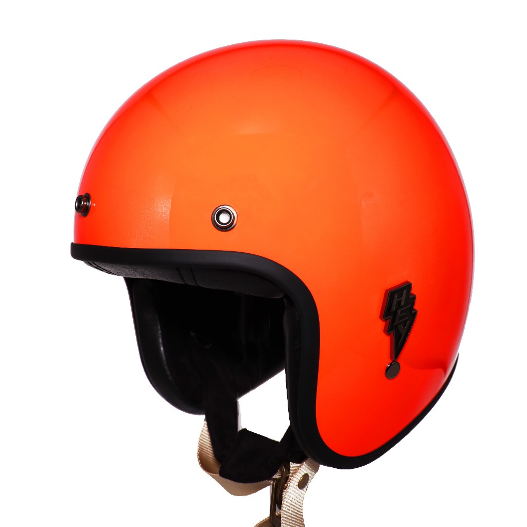【德國Louis】Hey Superstar 小帽體3/4罩式復古安全帽 亮光橘色 摩托車騎士半罩頭盔復古帽310705