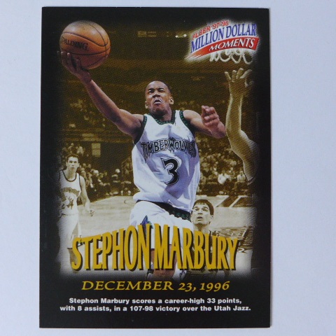 ~Stephon Marbury/馬布瑞~NBA球星/馬大帥.1997年FLEER MOMENTS特殊卡