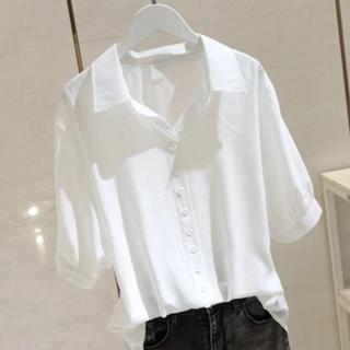 衣時尚 上衣 襯衣 襯衫S-2XL新款Polo領短袖襯衫寬鬆顯瘦上衣韓版高級感法式設計感G726-188.