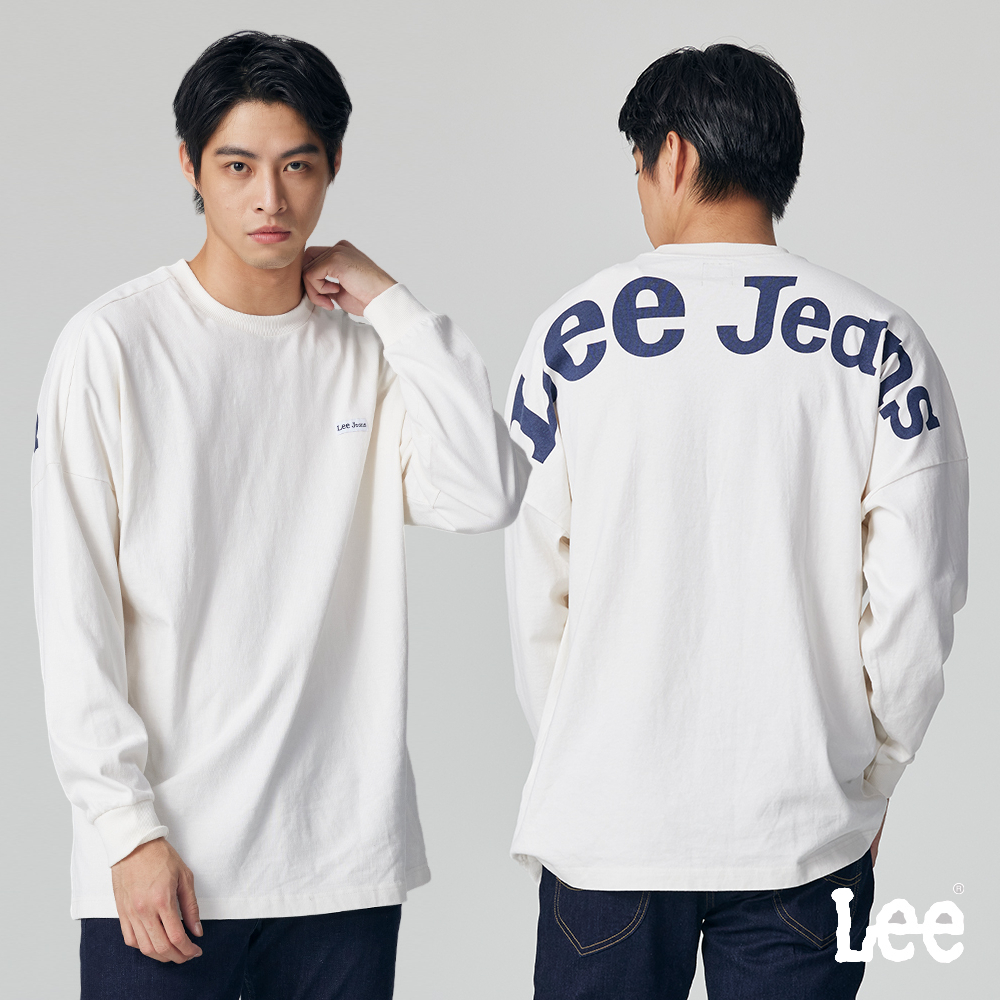 Lee JEANS 長袖T恤 男 米白 LB309001005