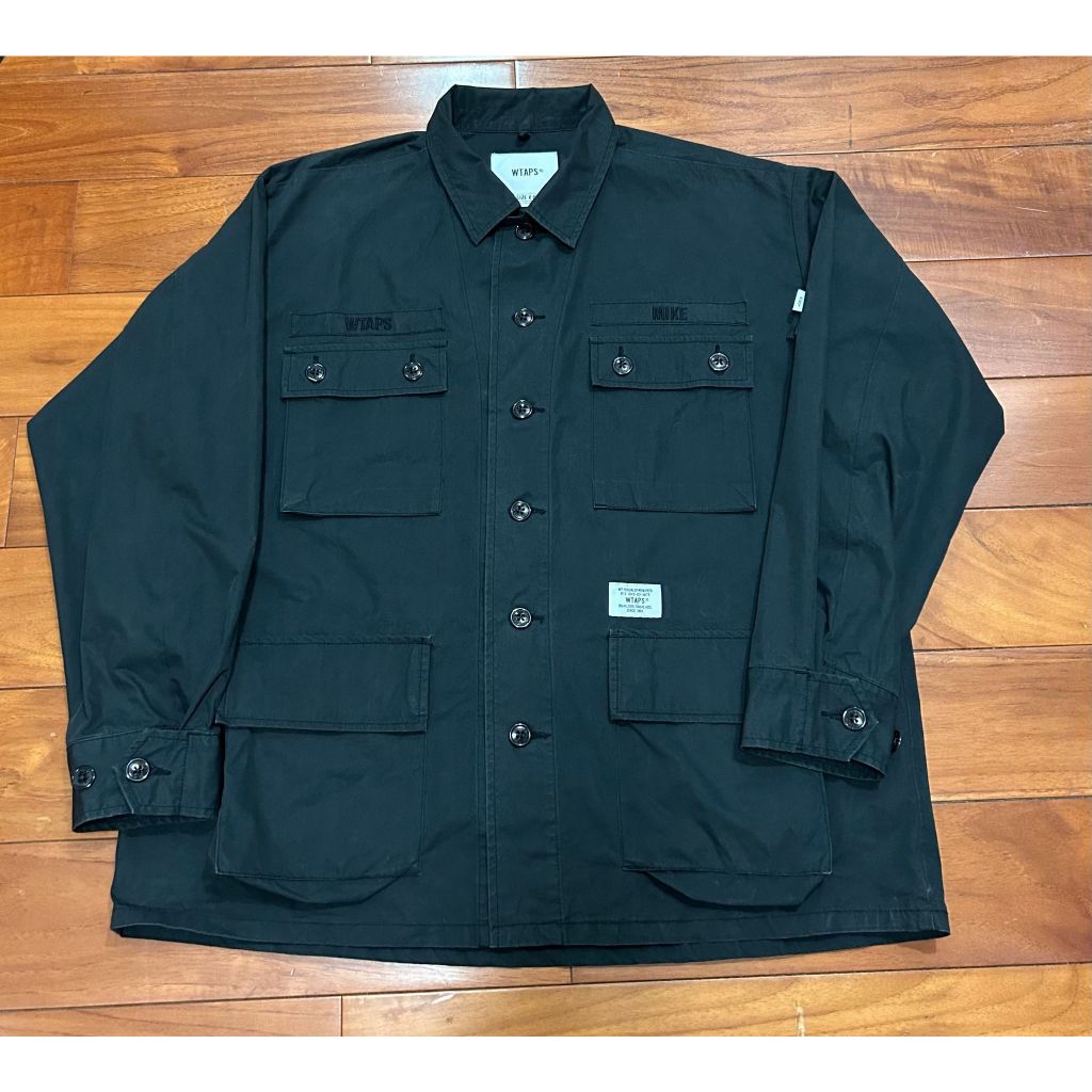 WTAPS JUNGLE LS SHIRT 18SS 四袋 軍衫 黑色 2號