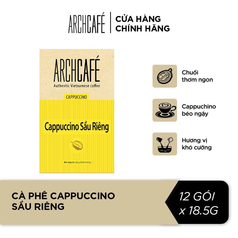 Cafe Cappuccino Sầu Riêng Hãng Archcafe Đang Hit Hot