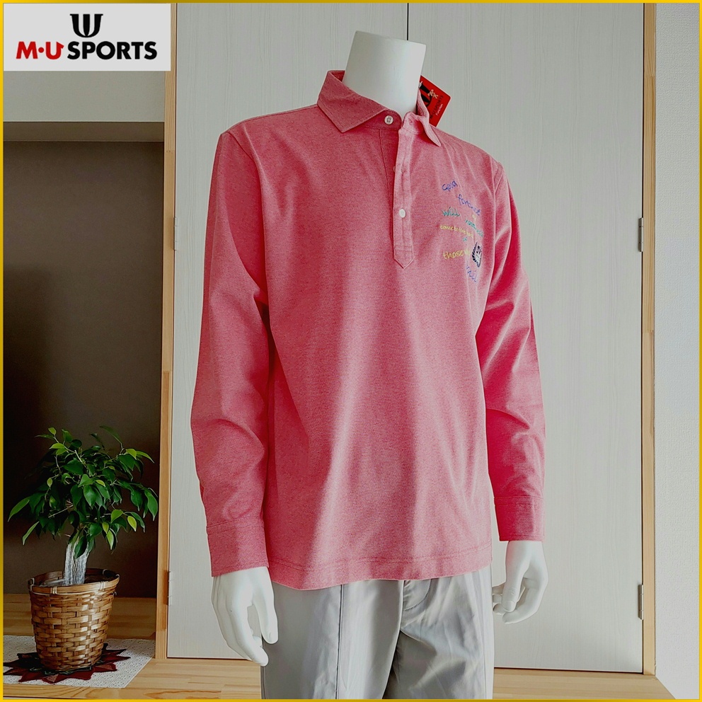 🇯🇵日本品牌✈️M・U SPORTS 男高爾夫服裝  長袖 POLO衫 透氣排汗速乾 GOLF 高爾夫球衣 M2928M