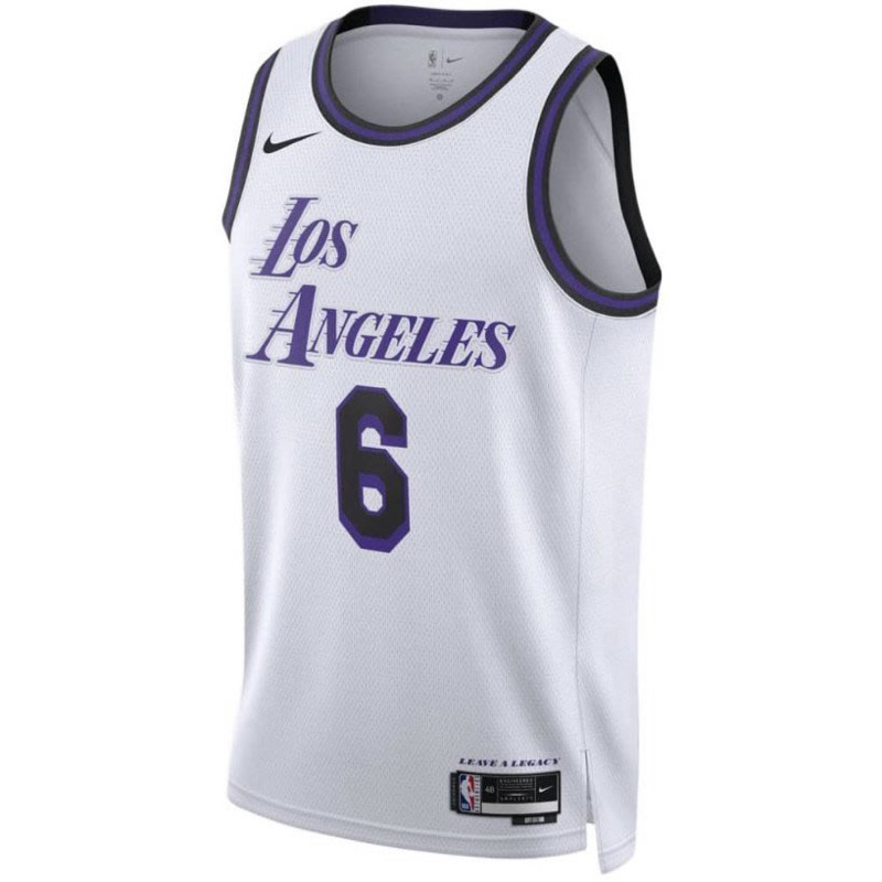 NIKE NBA DRY LEBRON JAMES LAKERS 白紫 湖人隊 球衣 DO9597-101 現貨 XL