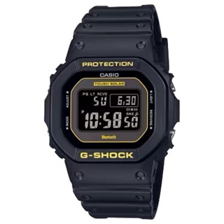 柏儷鐘錶】CASIO G-Shock 方形電子錶 藍芽連線 太陽能 黑黃 GW-B5600CY-1