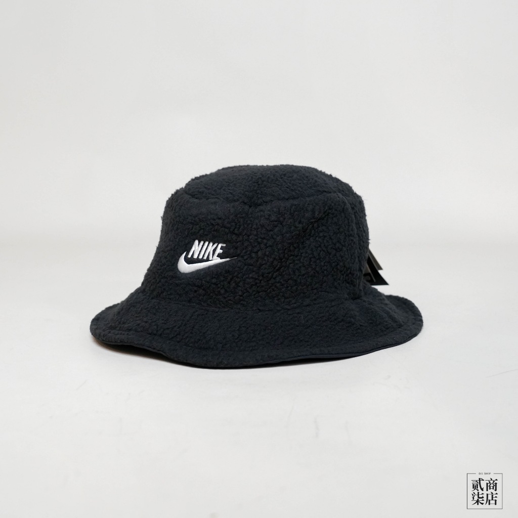 貳柒商店) NIKE APEX BUCKET 男女款 黑色 雙面 漁夫帽 羔羊毛 FJ8690-010