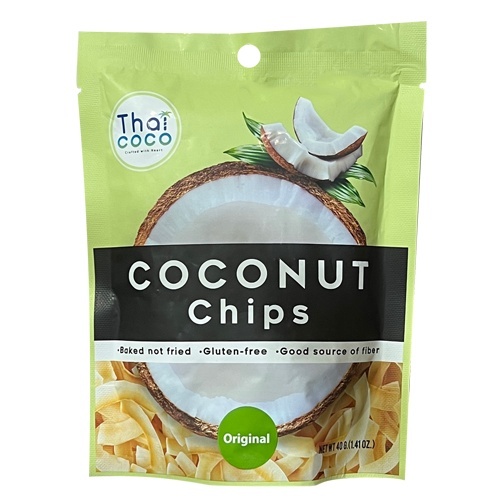 Thai coco 原味 椰肉脆片 40g COCONUT CHIPS【Sunny Buy】