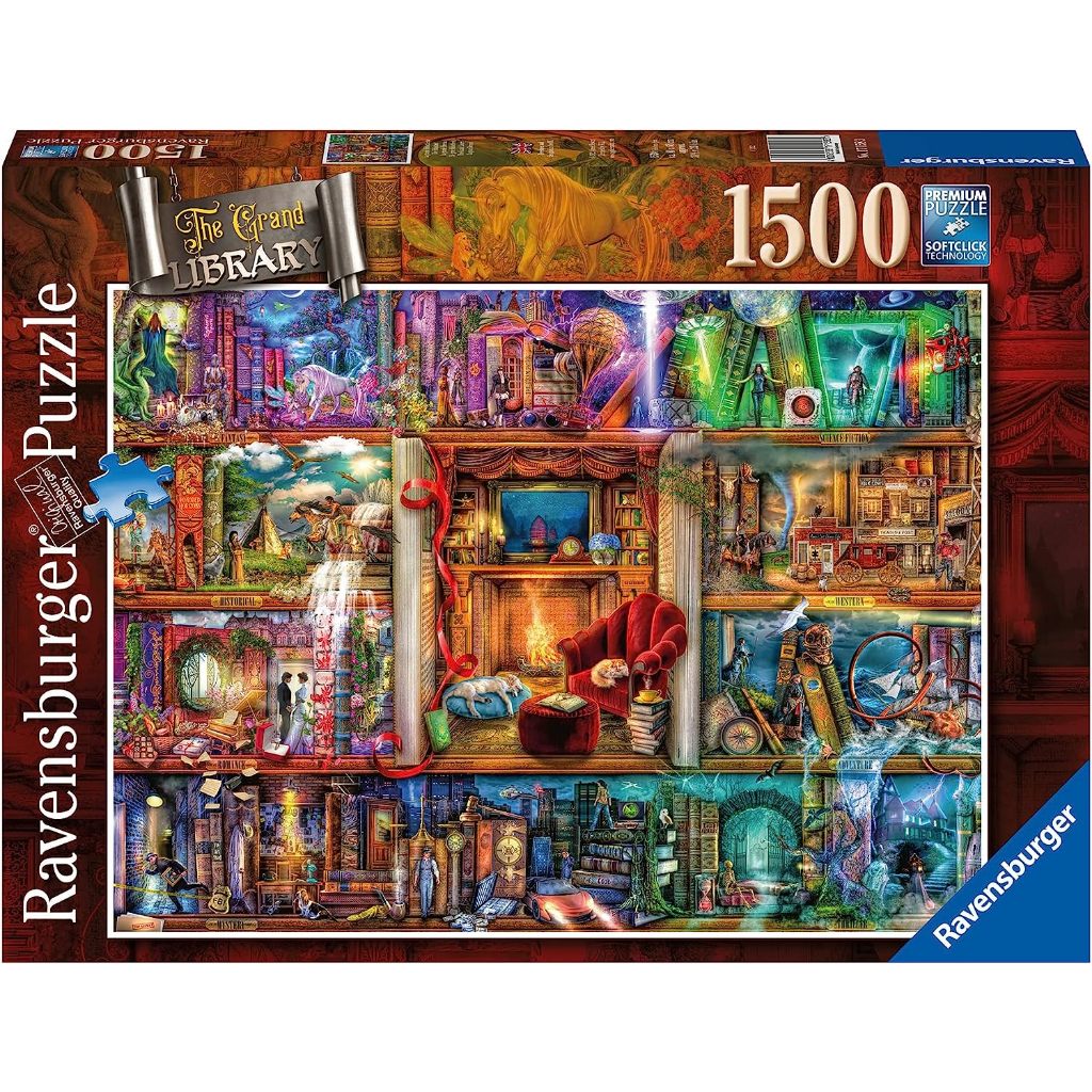 歐美進口拼圖Ravensburger（德國）/1500片/圖書館