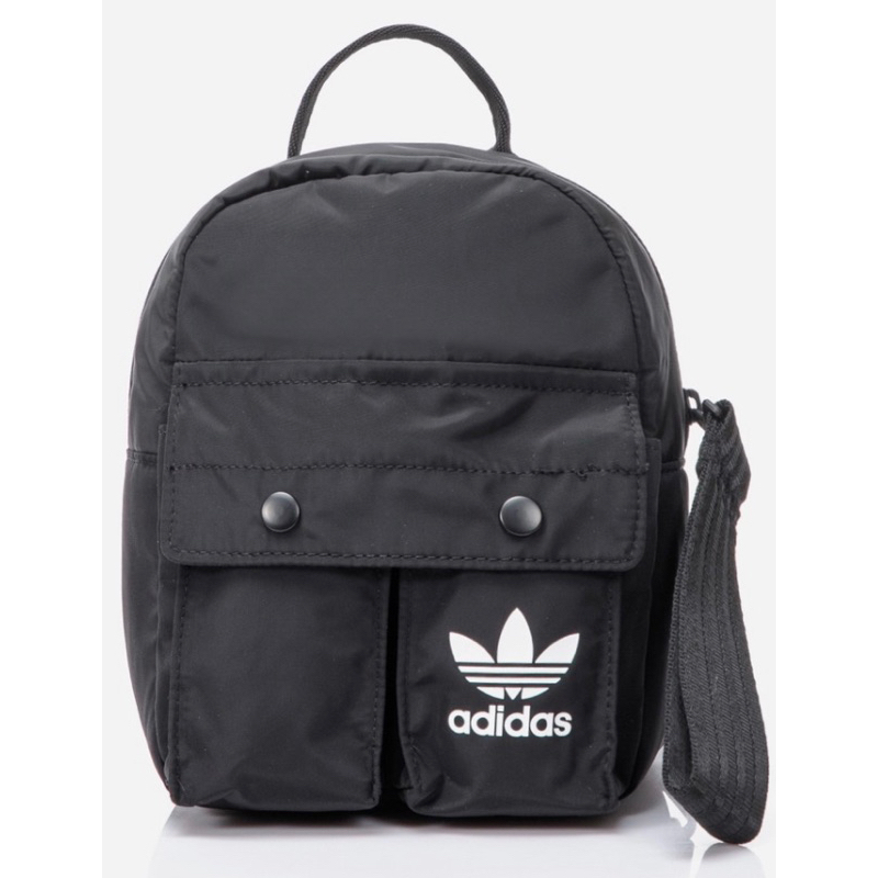《全新》Adidas 愛迪達 小後背包 全黑DV0209