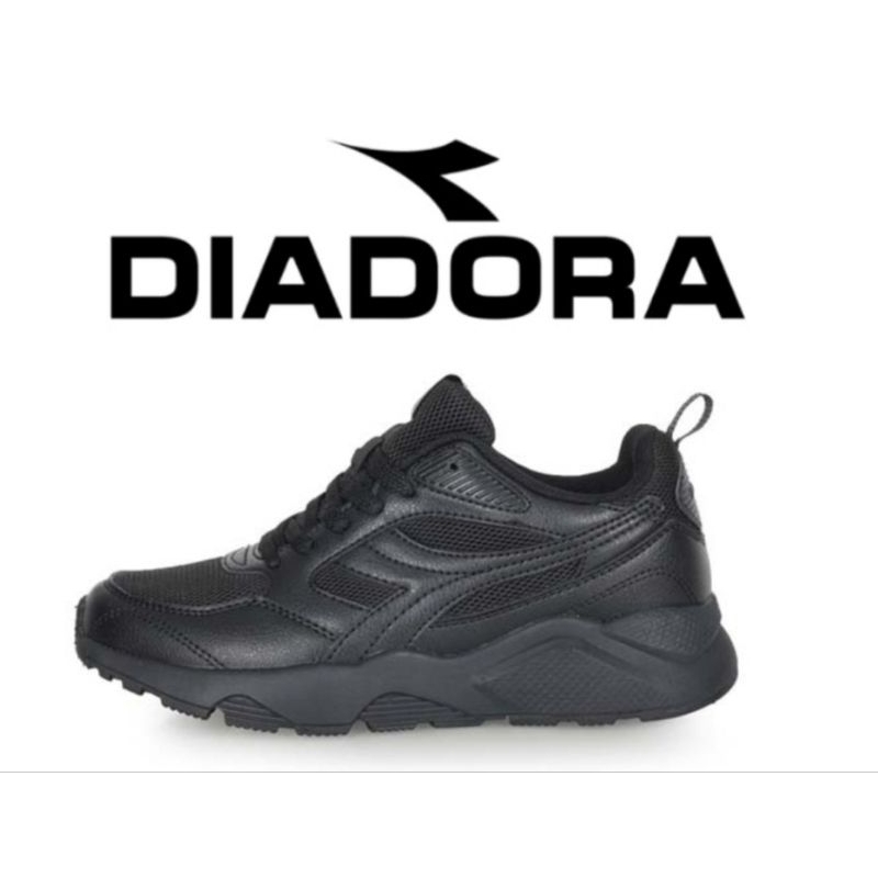 DIADORA 女鞋 輕量透氣 寬楦 後跟TPU穩定支撐 氣墊乳膠鞋墊運動慢跑鞋 反光 DA 3685 黑