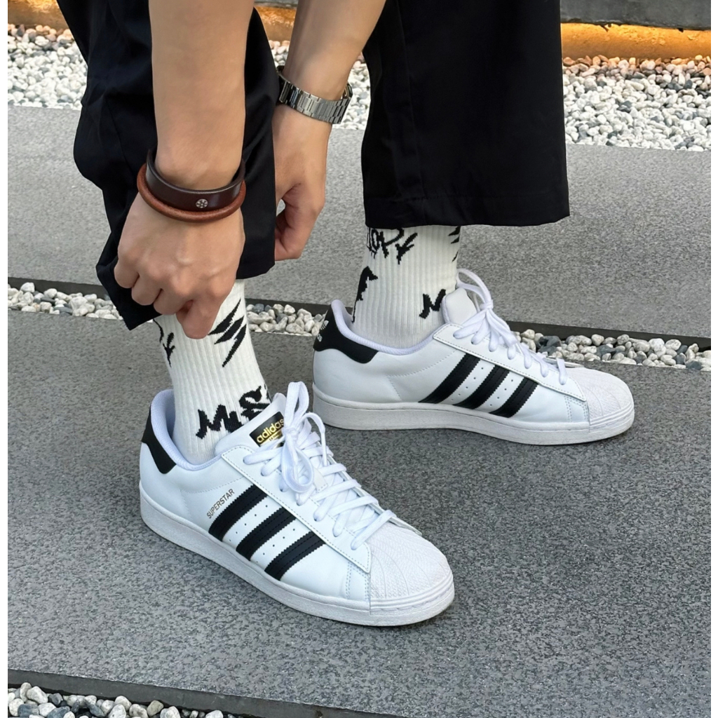 【희선】♡ Adidas originals superstar 經典貝殼頭 白黑 奶油色 黑白 低幫板鞋 男鞋 女鞋