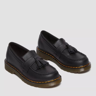 預購｜Dr.Martens Adrian Loafers 黑色 軟皮 樂福鞋 大童鞋 流蘇樂福 馬丁樂福