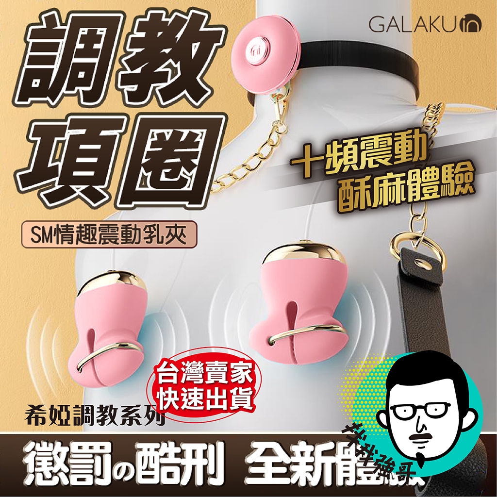 SM項圈 乳夾 電動乳夾 GALAKU 希婭 SM 牽引乳夾套組 調教 乳頭刺激器 女性情趣用品 項圈情趣 奶頭夾 捆綁