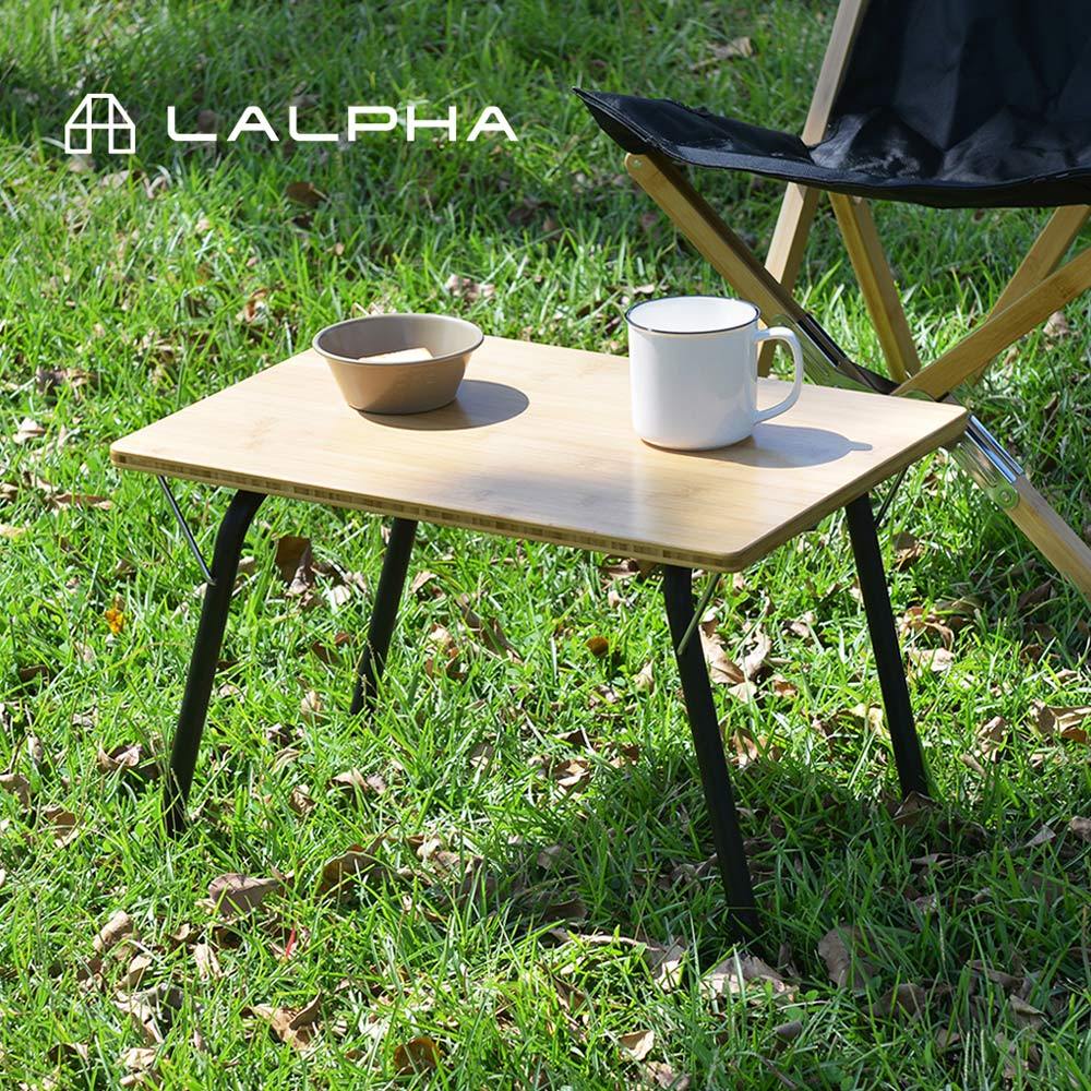 【日本LALPHA】輕量便攜型竹板折疊桌(附收納袋)