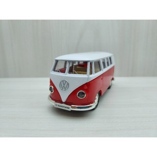 全新盒裝~1:36福斯廂型車 1963年Volkswagen Bus T1 紅白色合金車玩具模型