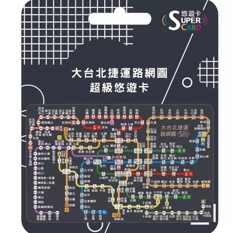 🔥快速出貨🔥 免運可刷卡💯 🌈  超級悠遊卡 Supercard 大台北捷運路網圖 超級悠遊卡