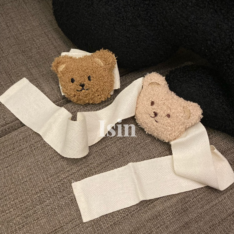 【Isin.co現貨】可愛刺繡小熊窗簾綁帶 ins 兒童窗簾 窗簾綁繩 束帶繩 車窗簾