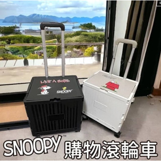 臺灣授權正版百貨 限量好評追加 🔥史努比 Snoopy 折疊購物滾輪車 收納手推車 露營 搬物