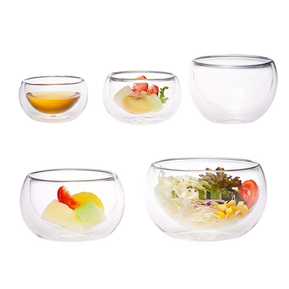 耐熱雙層玻璃碗-共5款《WUZ屋子》雙層 防燙 玻璃碗 小碗 點心碗