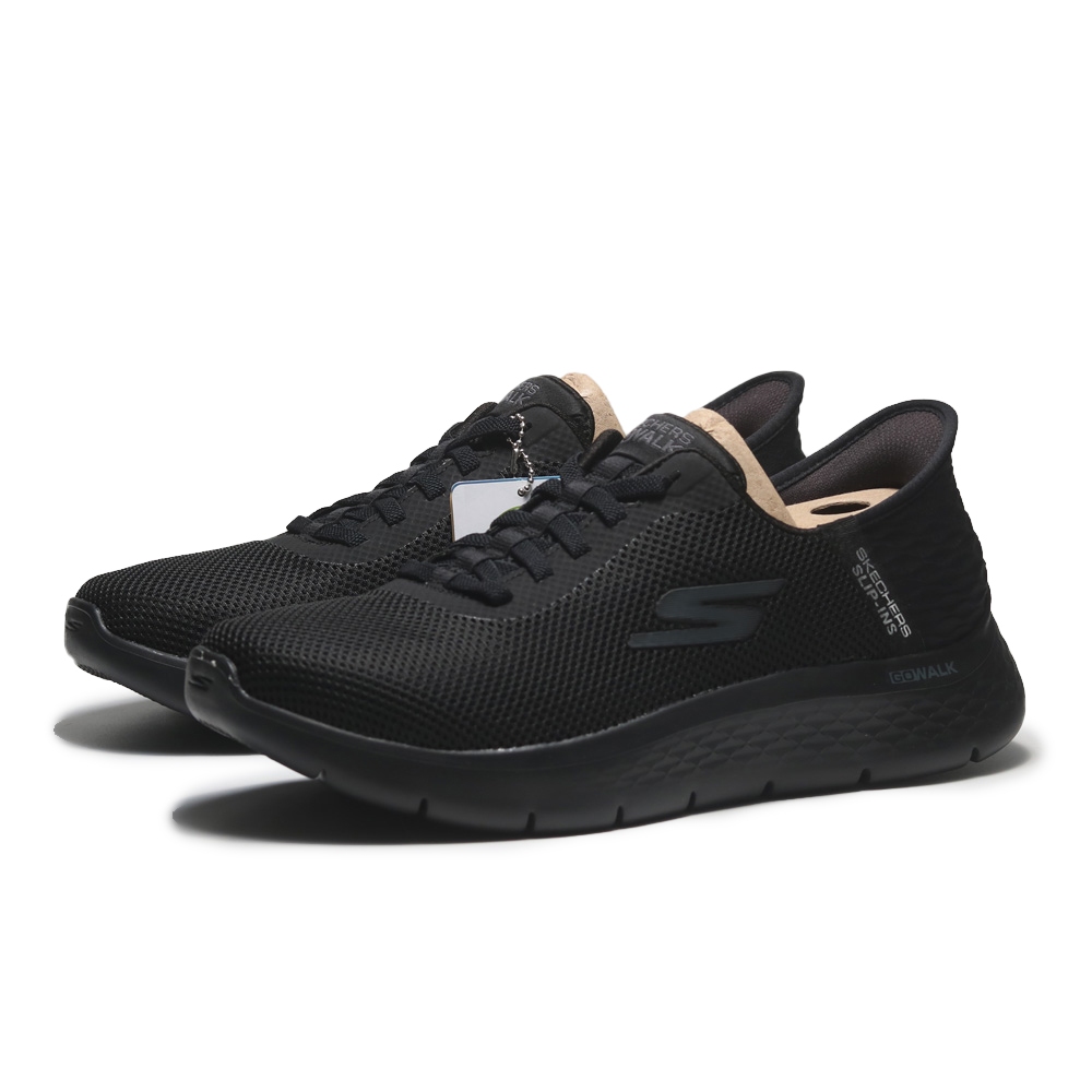 SKECHERS 休閒鞋 GO WALK FLEX 全黑 瞬穿 健走鞋 男 216496BBK