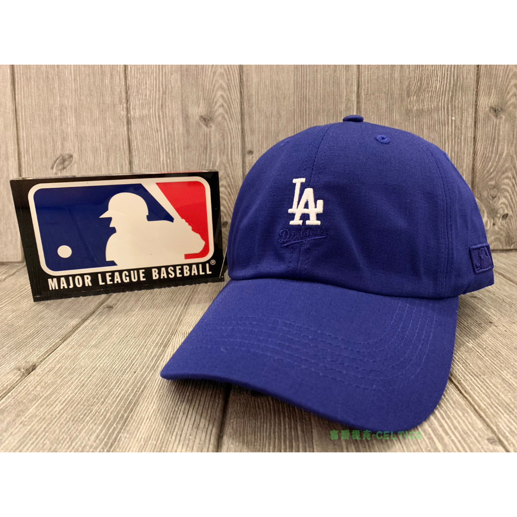 塞爾提克~MLB 美國大聯盟 帽子 LA 道奇隊 可調式 小繡標 棒球帽 老帽 鴨舌帽 運動帽~寶藍色