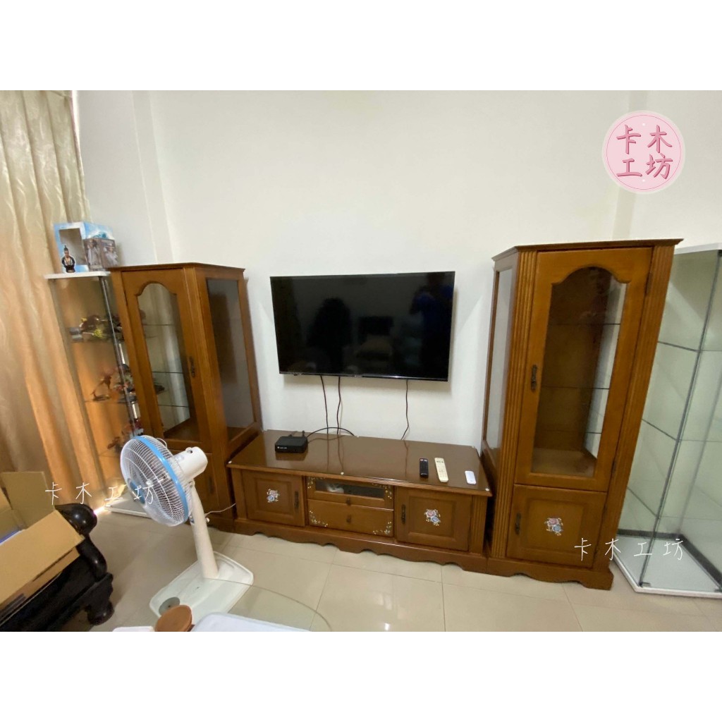 卡木工坊 鄉村風 電視牆(組) 客廳櫃 電視櫃 收納櫃 實木家具 系統家具 客製化 台灣製