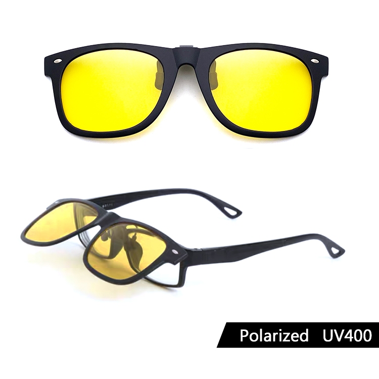 夜視鏡偏光夾片 Polarized可掀式太陽眼鏡 防眩光 反光 近視最佳首選 抗UV400