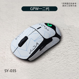 [臺中現貨]羅技 滑鼠 GPW/GPX/GPX2 通用 防滑貼 防汗貼 蜥蜴皮材質 手感佳 含掌心貼SY-035