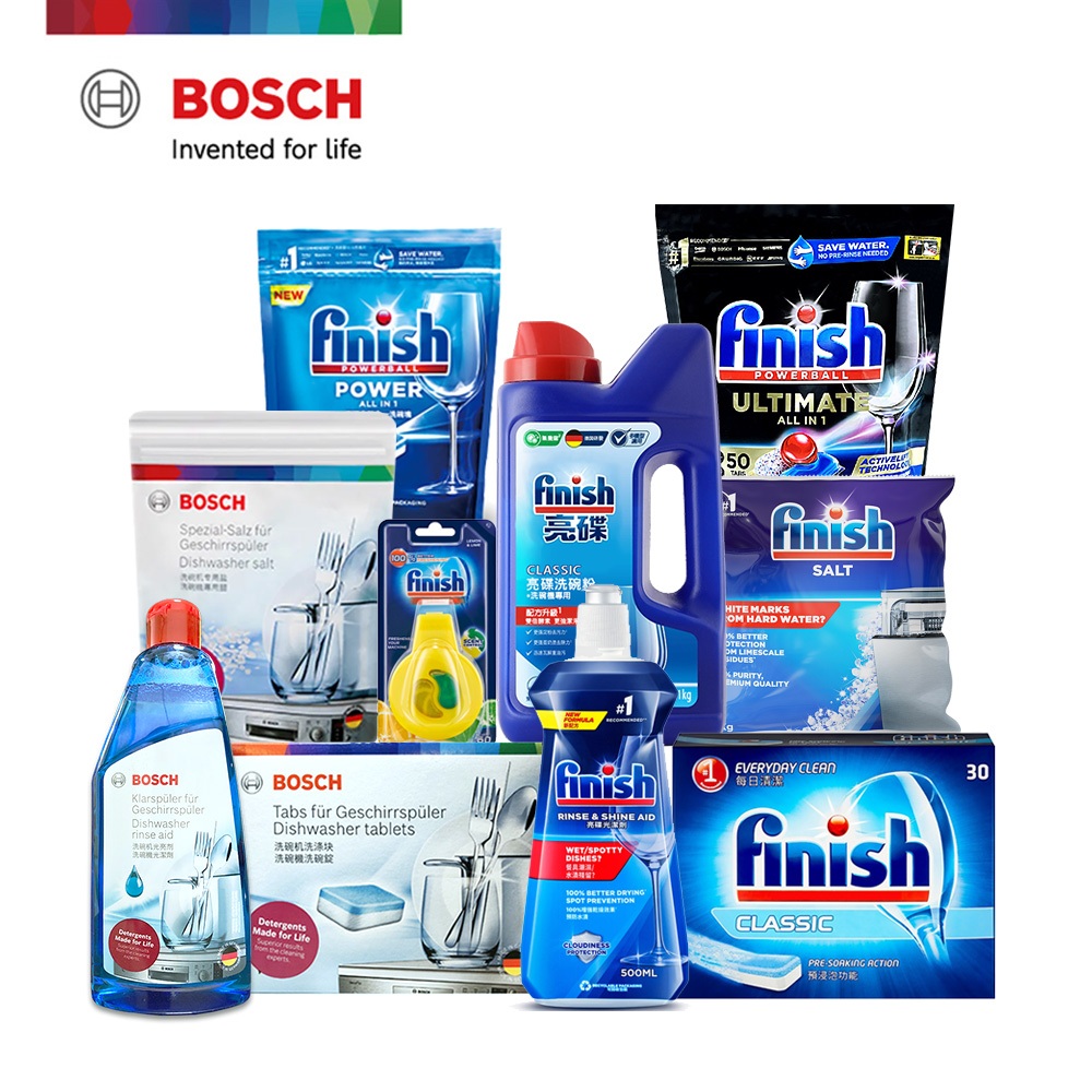 BOSCH FINISH ecostore 洗碗機專用耗材 軟化鹽/洗碗錠/光潔劑/洗碗粉