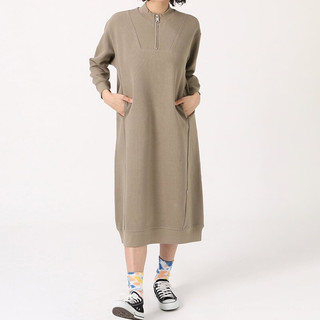 CHUMS 女 Torrey Half Zip Dress半開襟長版洋裝 灰色-CH181273G001