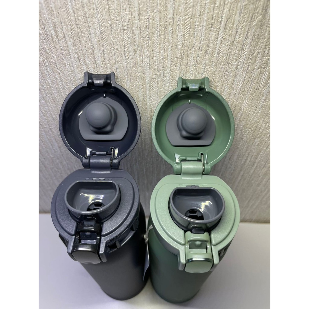 ZOJIRUSHI象印 不鏽鋼真空保溫瓶-480ml(黑/綠)保冷 保溫杯 隨身瓶 水壺