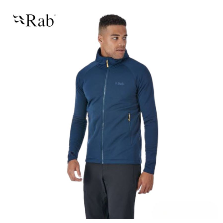 Rab Power Stretch Pro  男 保暖刷毛外套 深墨藍 QFA-93 連帽外套 休閒外套【陽昇戶外用品】