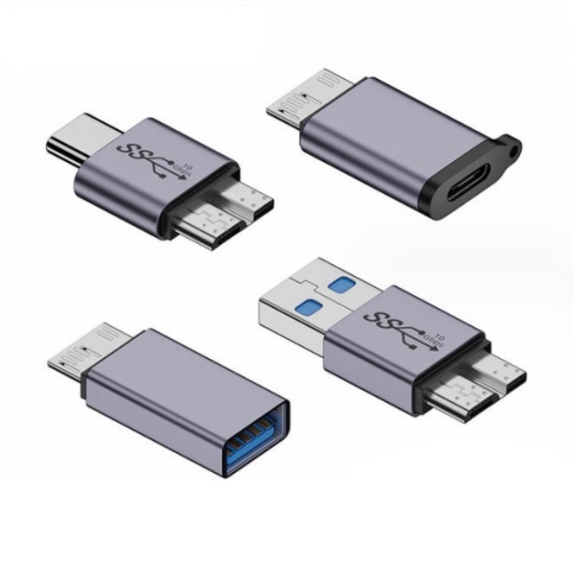 【勁昕科技】MicroB转Type-C/USB-A行動硬碟盒轉接頭 適用於Note3/S5三星/聯想