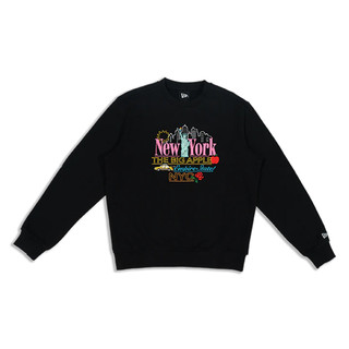 NEW ERA 長袖上衣 大學T NEW YORK 城市場景 黑 NE13471012