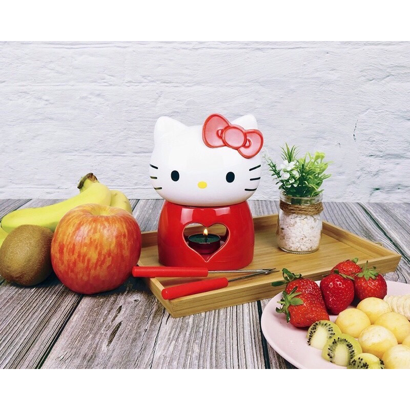 📣正版現貨📣三麗鷗 Hello kitty 造型巧克力鍋 起士鍋 陶瓷鍋