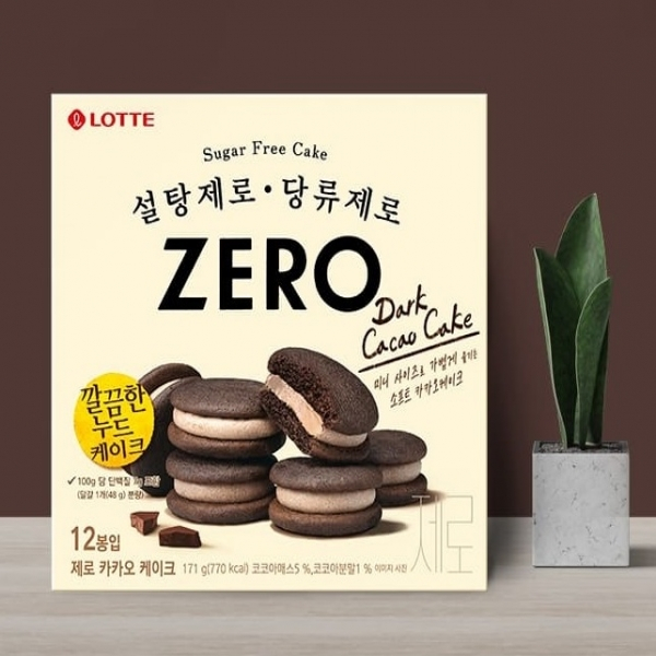 🎏現貨🛒LOTTE韓國樂天ZERO 零糖巧克力蛋糕  171g,12入/盒